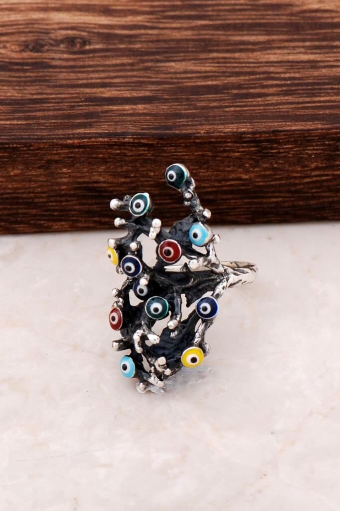 Hayat Ağacı Tasarım Gümüş Yüzük 789