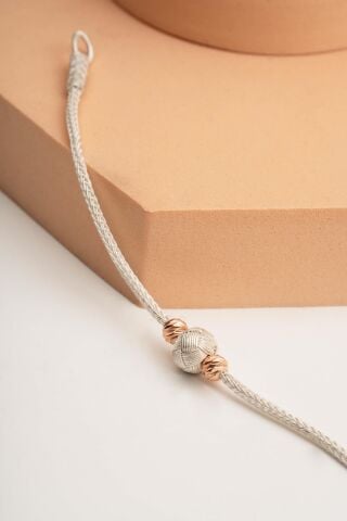 Kazaziye İşlemeli Elişi Rose Dorissa Gümüş Bileklik 4400