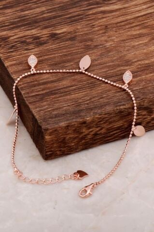 Tasarım Rose Gümüş Bileklik 3198