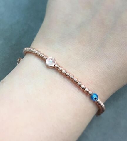 Dorissa Rose Gümüş Tasarım Bileklik 2290