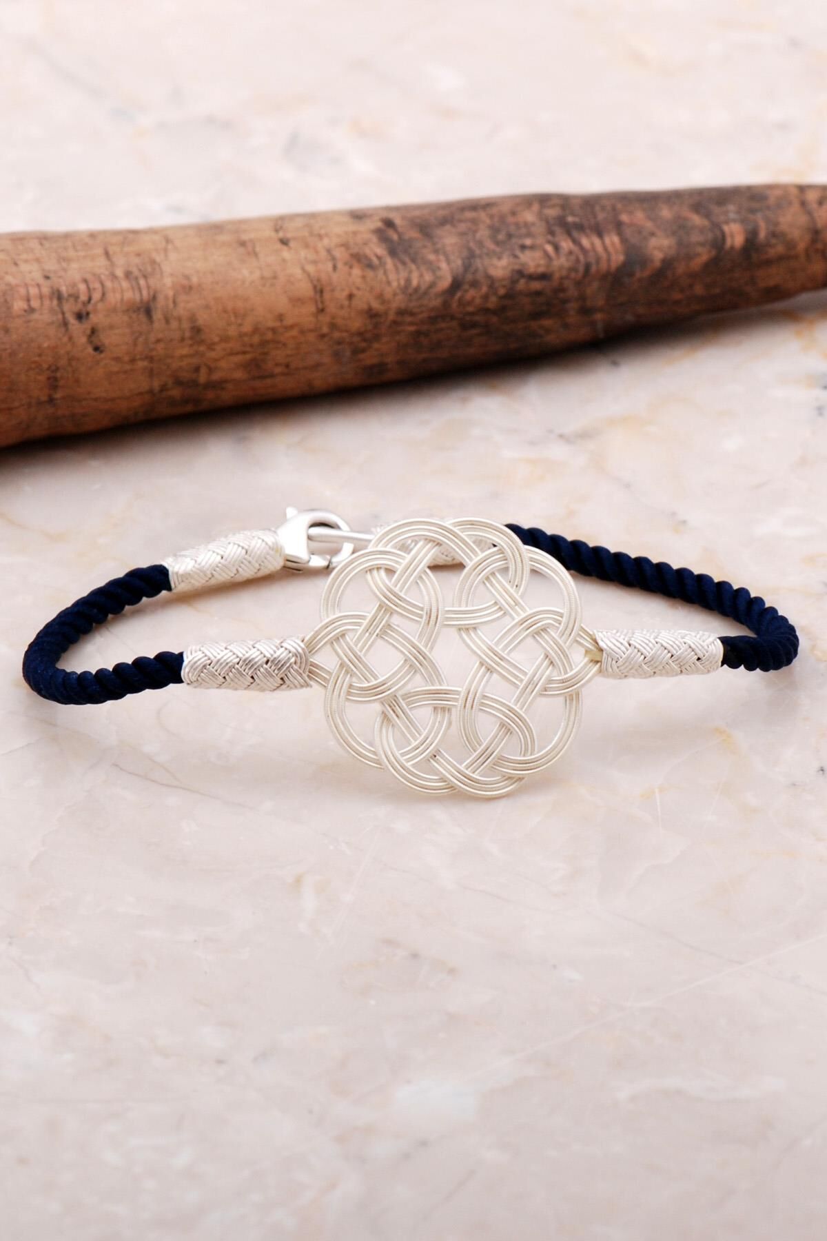 Kazaziye El Sarması Gümüş Bileklik 2096