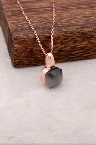 Sedef Taşlı Rose Gümüş Kolye 1560