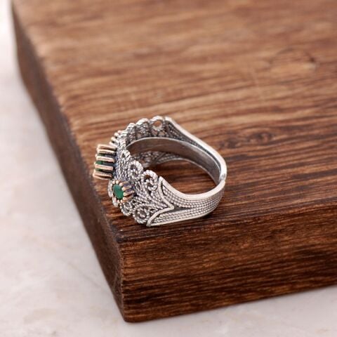 Telkari İşlemeli Gümüş Yüzük 2522