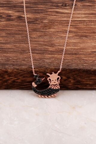 Rose Gümüş Şahmeran Kolye 6555