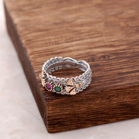 Telkari İşlemeli Gümüş Yüzük 2527