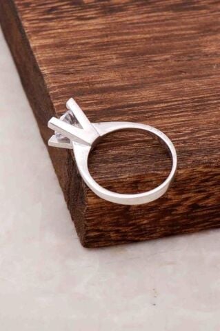 Tek Taş Tasarım Gümüş Yüzük 2678