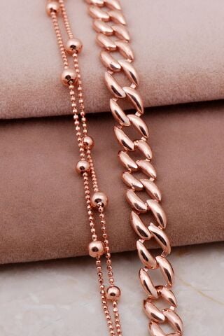 Gurmet ve Dorissa Rose Gümüş Kombin Bileklik 4001