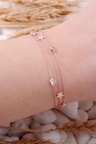 Yıldız Rose Gümüş Taşlı Gümüş Bileklik 3921