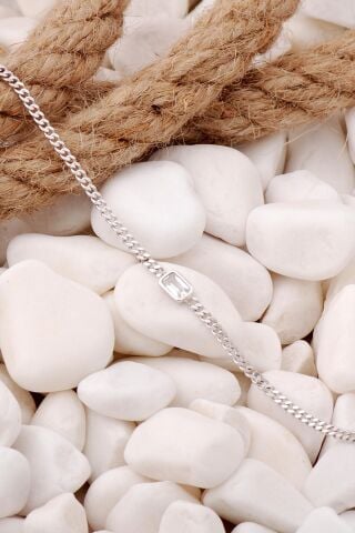 Gurmet Rodyumlu Gümüş Baget Trend Bileklik 3931