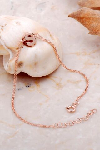 Ş Harfi Rose Gümüş Bileklik 4243