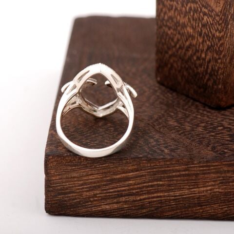 Markazit Taşlı Tasarım Gümüş Yüzük 2417