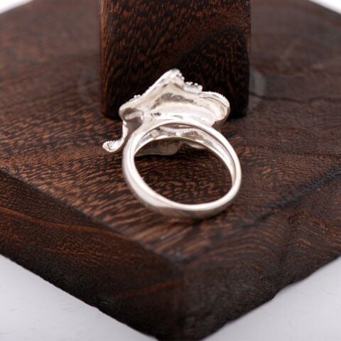 Markazit Taşlı Tasarım Gümüş Yüzük 2418