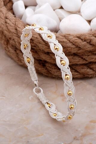 Kazaziye Elişi Toplu Gümüş Bileklik 4139