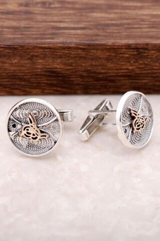 TELKARİ ELİŞİ OSMANLI TUĞRALI GÜMÜŞ KOL DÜĞMESİ 29