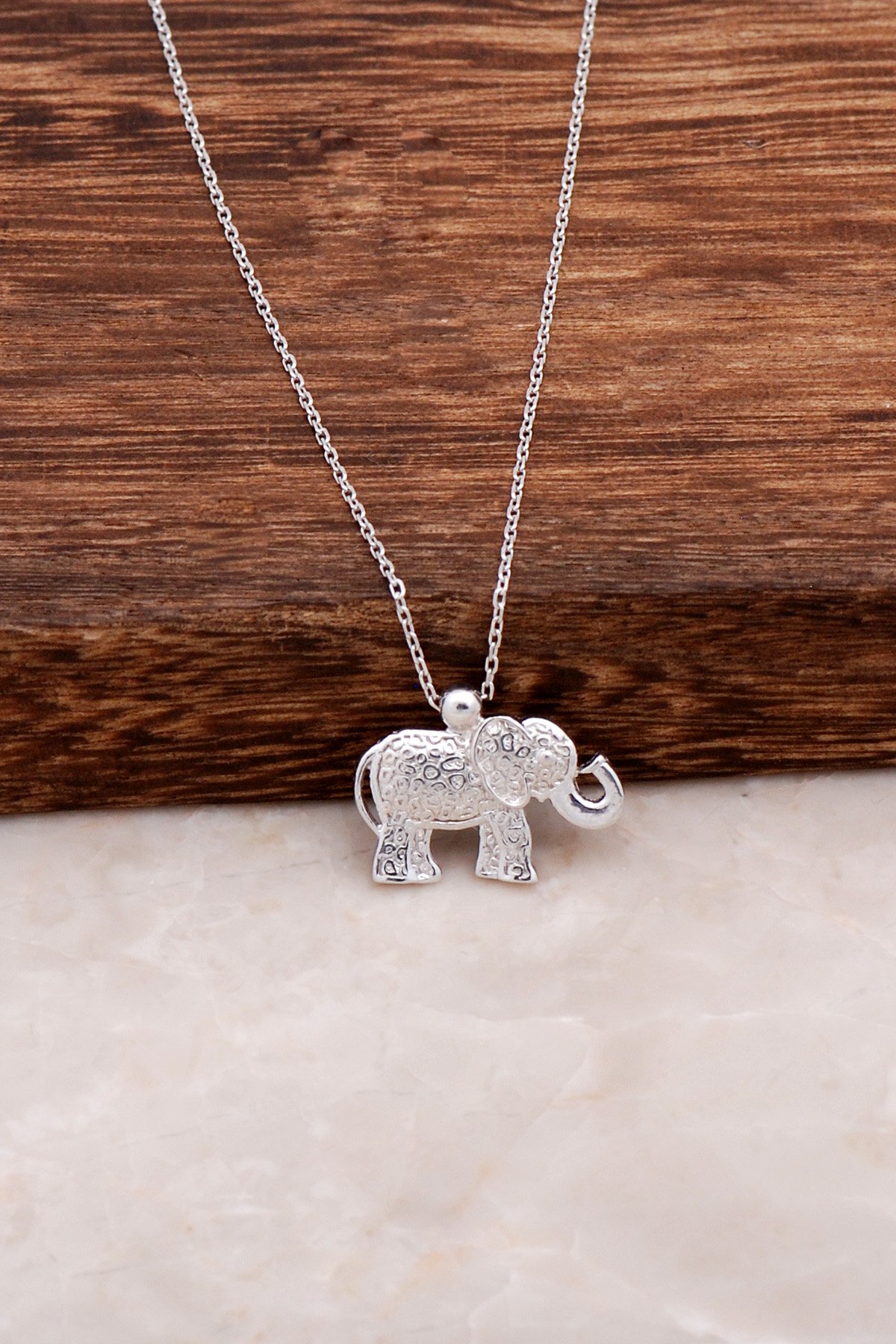 Fil Tasarım Gümüş Kolye 6516