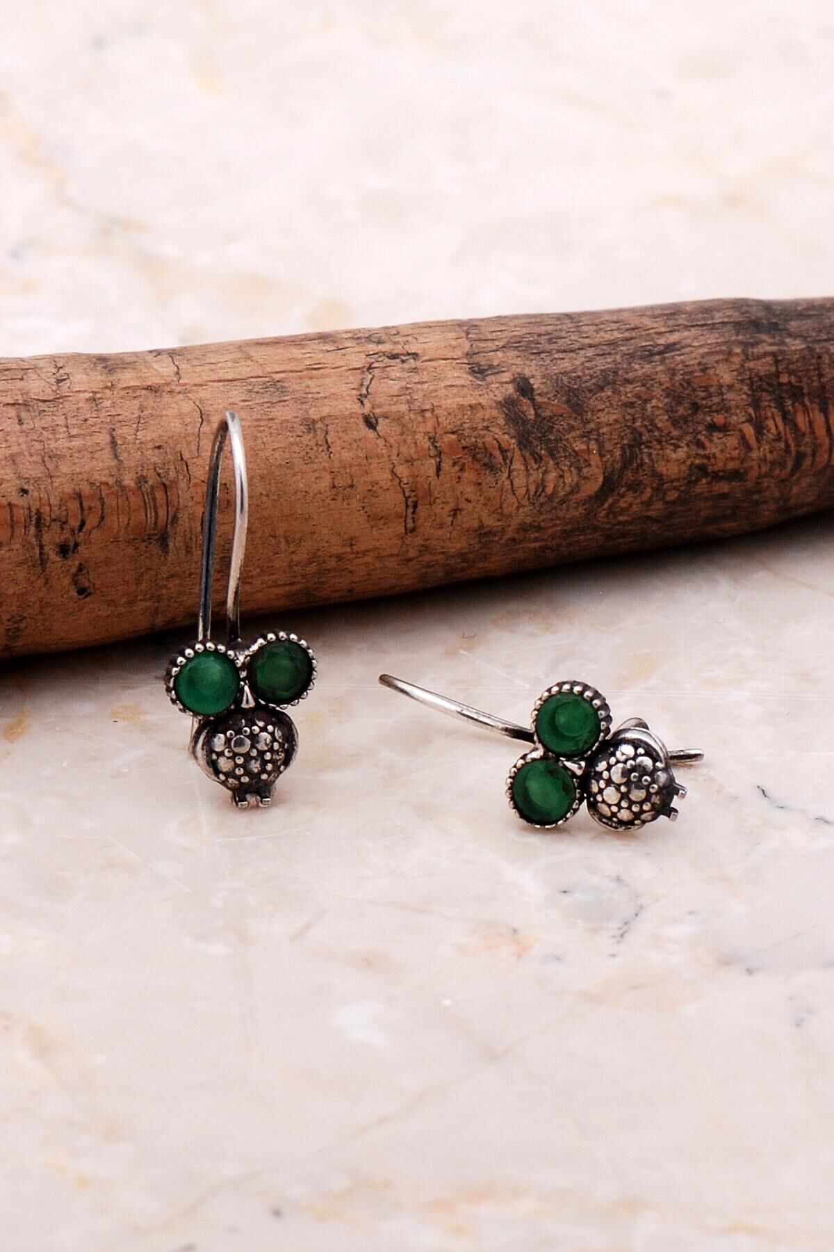 Baykuş Tasarımlı Gümüş Küpe 4903