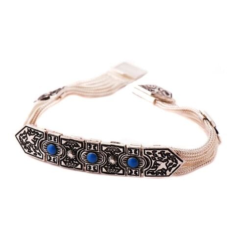 MİDYAT TAŞ EVLERİ MOTİFLİ HASIR GÜMÜŞ BİLEKLİK 1179