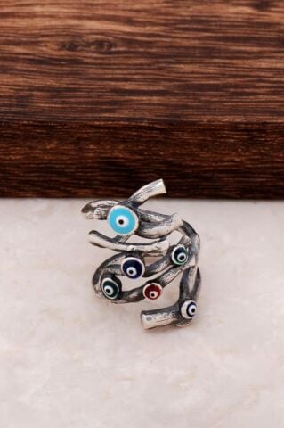 Hayat Ağacı Tasarım Gümüş Yüzük 787