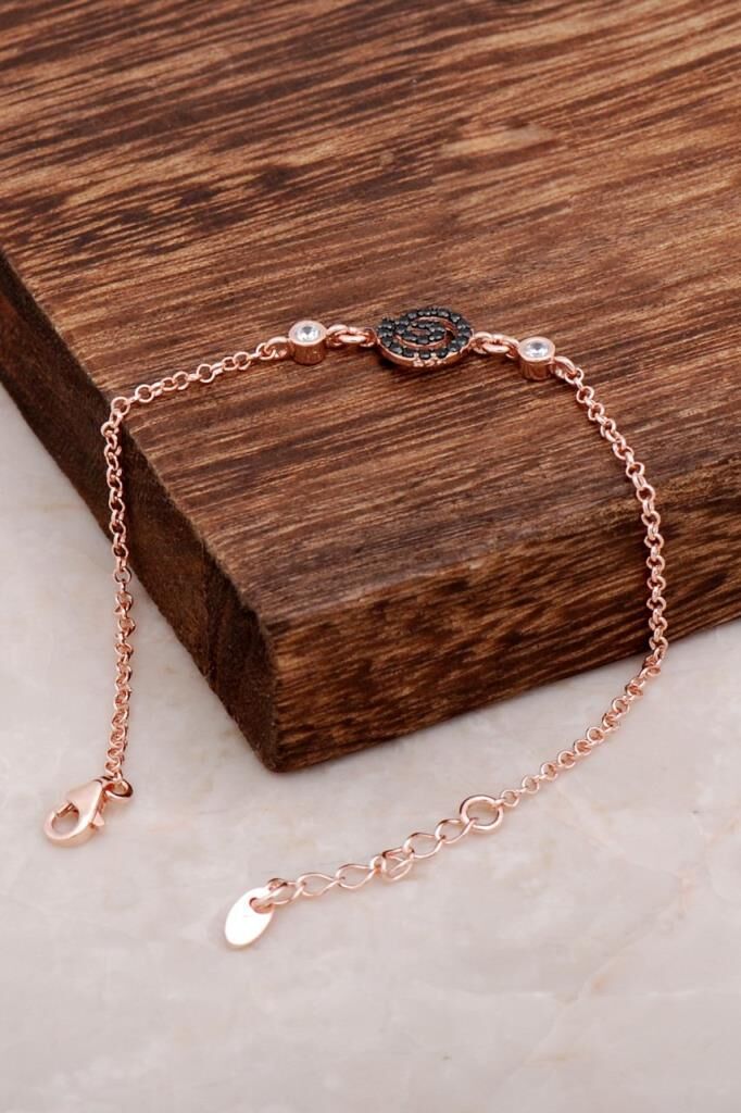 Taşlı Tasarım Gümüş Bileklik 3182