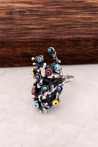 Hayat Ağacı Tasarım Gümüş Yüzük 789