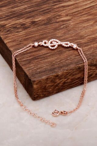 Sol Anahtarı Tasarım Gümüş Bileklik 3183