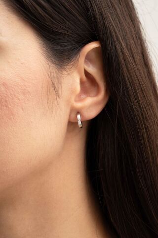 Gümüş 12 Mm Halka Küpe 5146