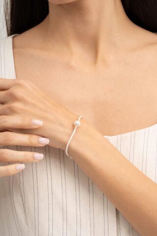 Kazaziye İşlemeli Elişi Rose Dorika 1000 Ayar Gümüş Bileklik 4400