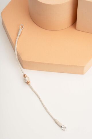 Kazaziye İşlemeli Elişi Rose Dorika 1000 Ayar Gümüş Bileklik 4400