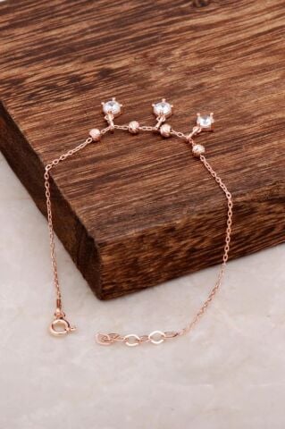 Taşlı Tasarım Gümüş Bileklik 3190