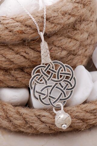 Aşk Düğümü Kazaziye Elişi Gümüş Kolye 223