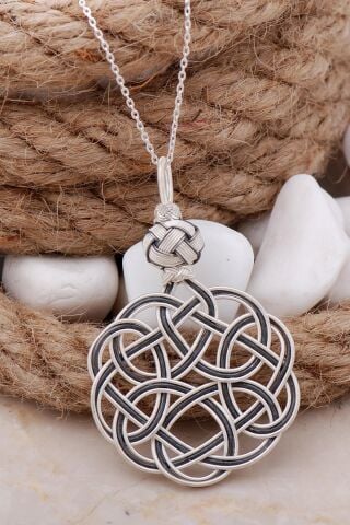 Aşk Düğümü Kazaziye Elişi Gümüş Kolye 222