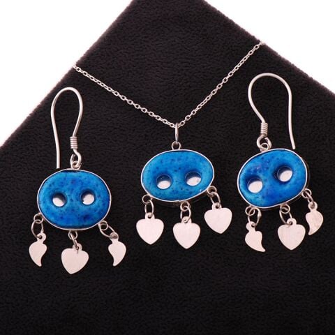 Süryani Nazar Boncuğu Gümüş Set 1361