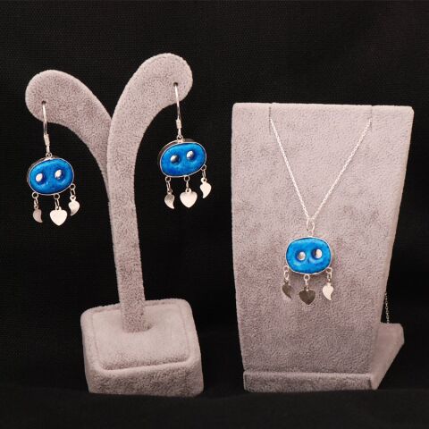 Süryani Nazar Boncuğu Gümüş Set 1361