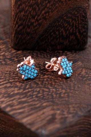 Bereket Eli Rose Gümüş Küpe 2334