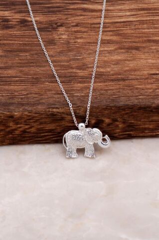 Fil Tasarım Gümüş Kolye 6516