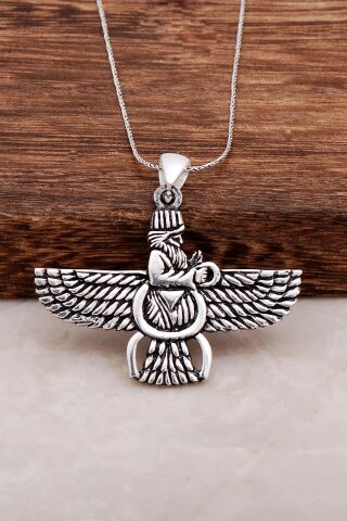 Ahura Mazda Tasarım Gümüş Kolye 6518