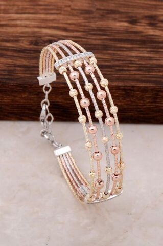 Dorissa Rose Gümüş Altın Yaldızlı Gümüş Bilezik 2997