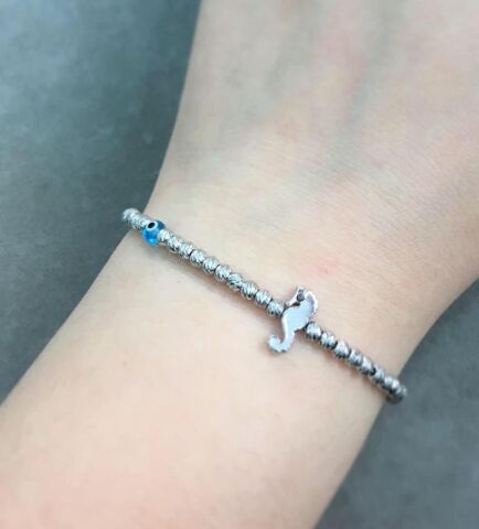 Dorika Deniz Atı Tasarımlı 925 Ayar Gümüş Bileklik 2288