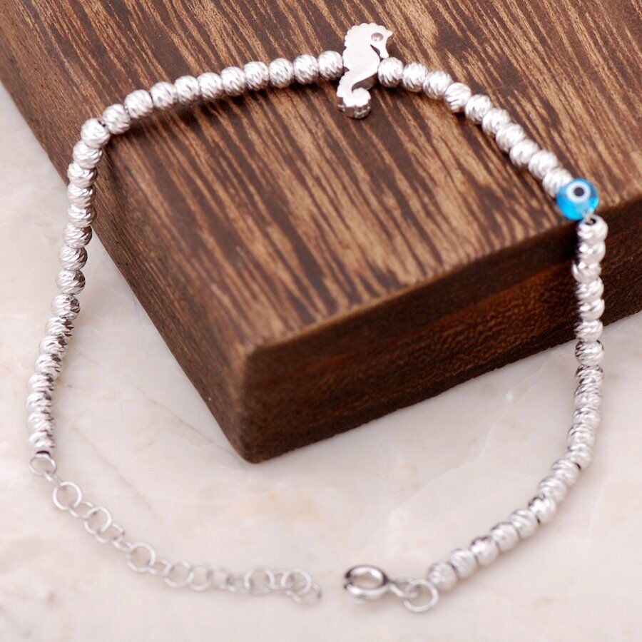 Dorika Deniz Atı Tasarımlı 925 Ayar Gümüş Bileklik 2288