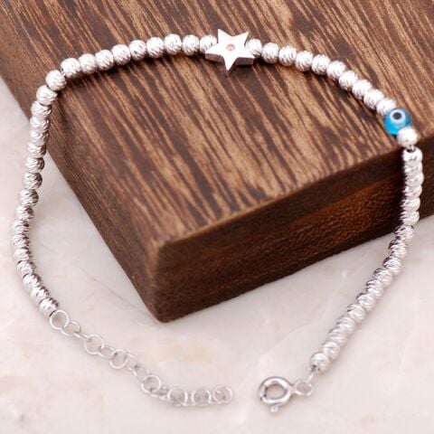 Dorika Deniz Yıldızı Tasarımlı 925 Ayar Gümüş Bileklik 2289