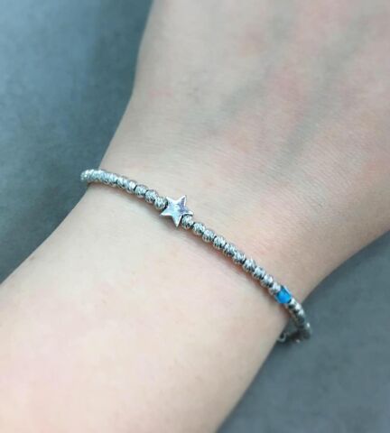 Dorika Deniz Yıldızı Tasarımlı 925 Ayar Gümüş Bileklik 2289
