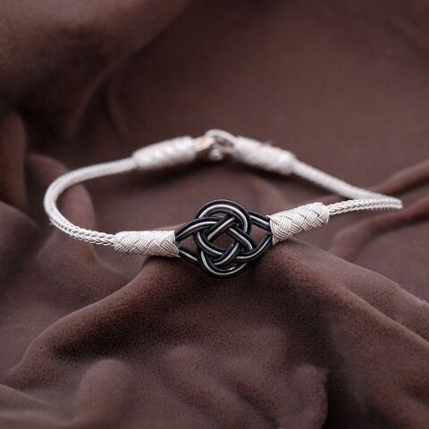 Kazaziye El Sarması Gümüş Bileklik 2087