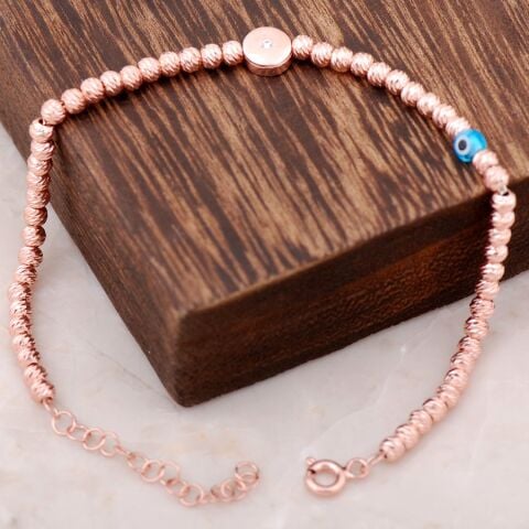 Dorika Rose 925 Ayar Gümüş Tasarım Bileklik 2290