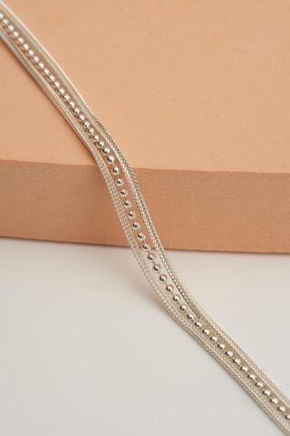 Hasır Elişi Tasarım Gümüş Bileklik 4425