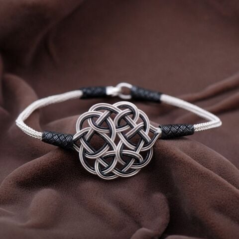 Kazaziye El Sarması Gümüş Bileklik 2093