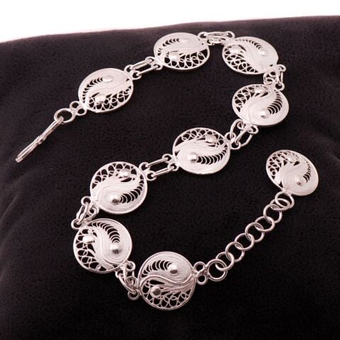 YIN YANG TELKARİ GÜMÜŞ BİLEKLİK 1201