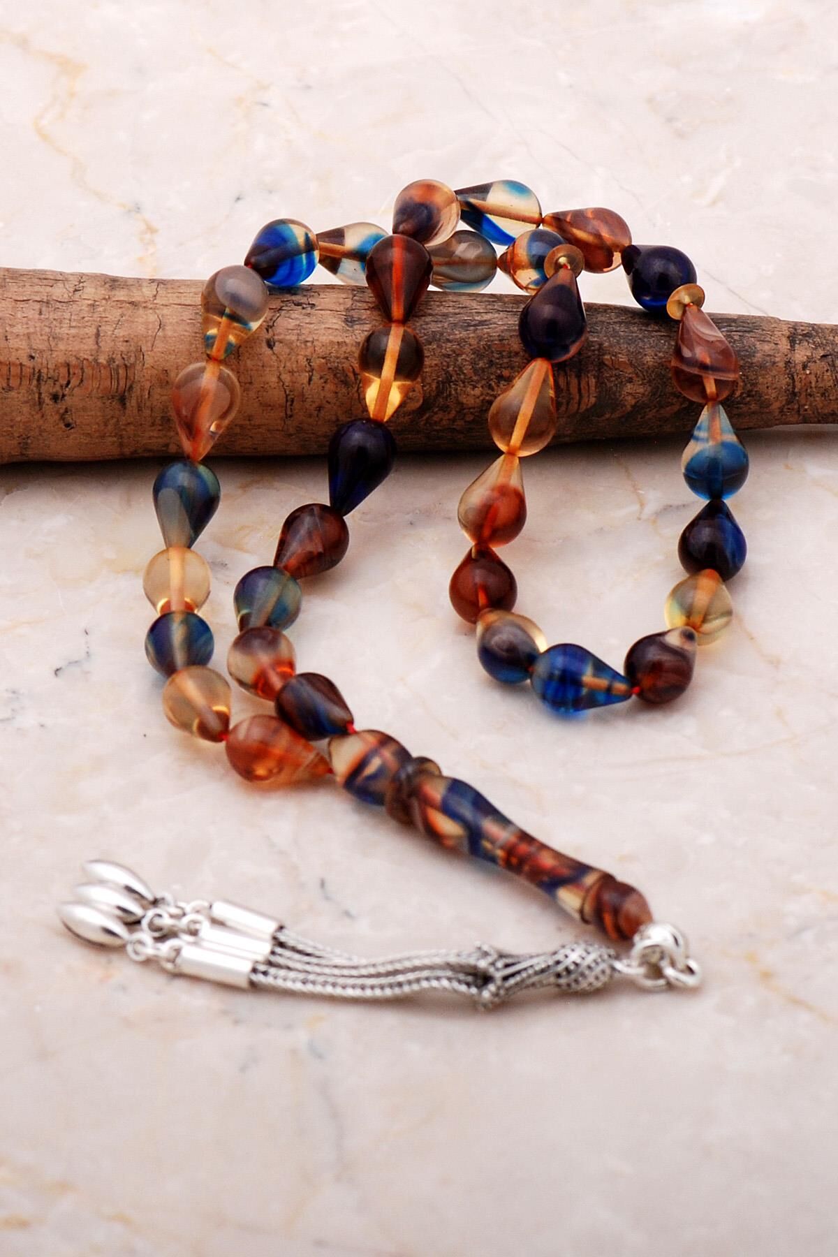 Usta İşi Tasarım Kehribar Tesbih 311