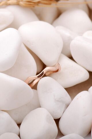 Dalgalı Rose İnce Gümüş Yüzük 3309