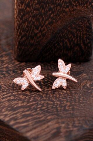 Yusufçuk Rose Gümüş Küpe 2360