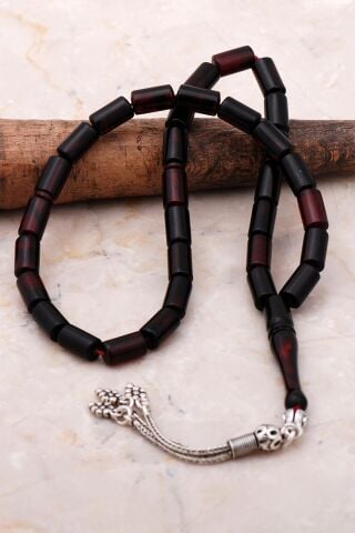 Usta İşi Kesme Ateş Kehribarı Tesbih 316